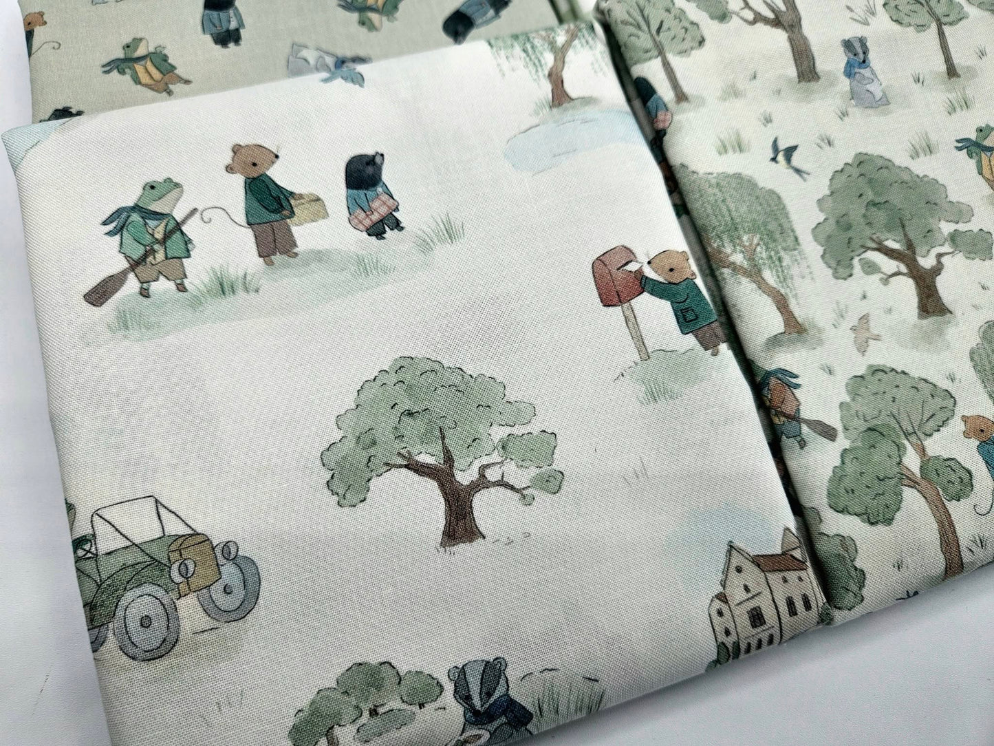 Wind in the Willows Fabric Bundle | Sage Green Cotton