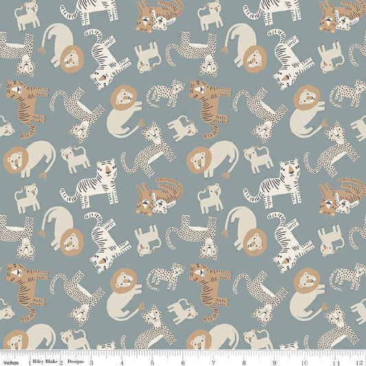 Safari Animals, Leo and Savannah, Animal Toss, Riley Blake Designs, Quilting Cotton Fabric
