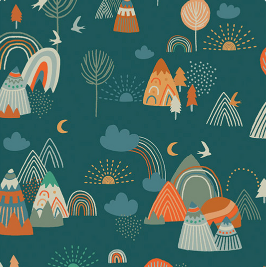 Timberline Dusk, Art Gallery Quilting Cotton, Woodland Themed, Quilting Fabric, By the Yard, Timberline, Outdoorsy theme