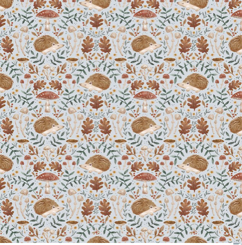 Fat Quarter Bundle, Woodland Fabric, Willow, 7 piece, Dear Stella, Quilting Weight, Cotton, Mushrooms, Fawn, Bunnies, Hedgehogs