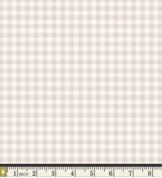 Checkered Charm Hay, Art Gallery Fabric, Checkers, Cream, Tan, Cottage Grove, Quilting Fabric, By the Yard