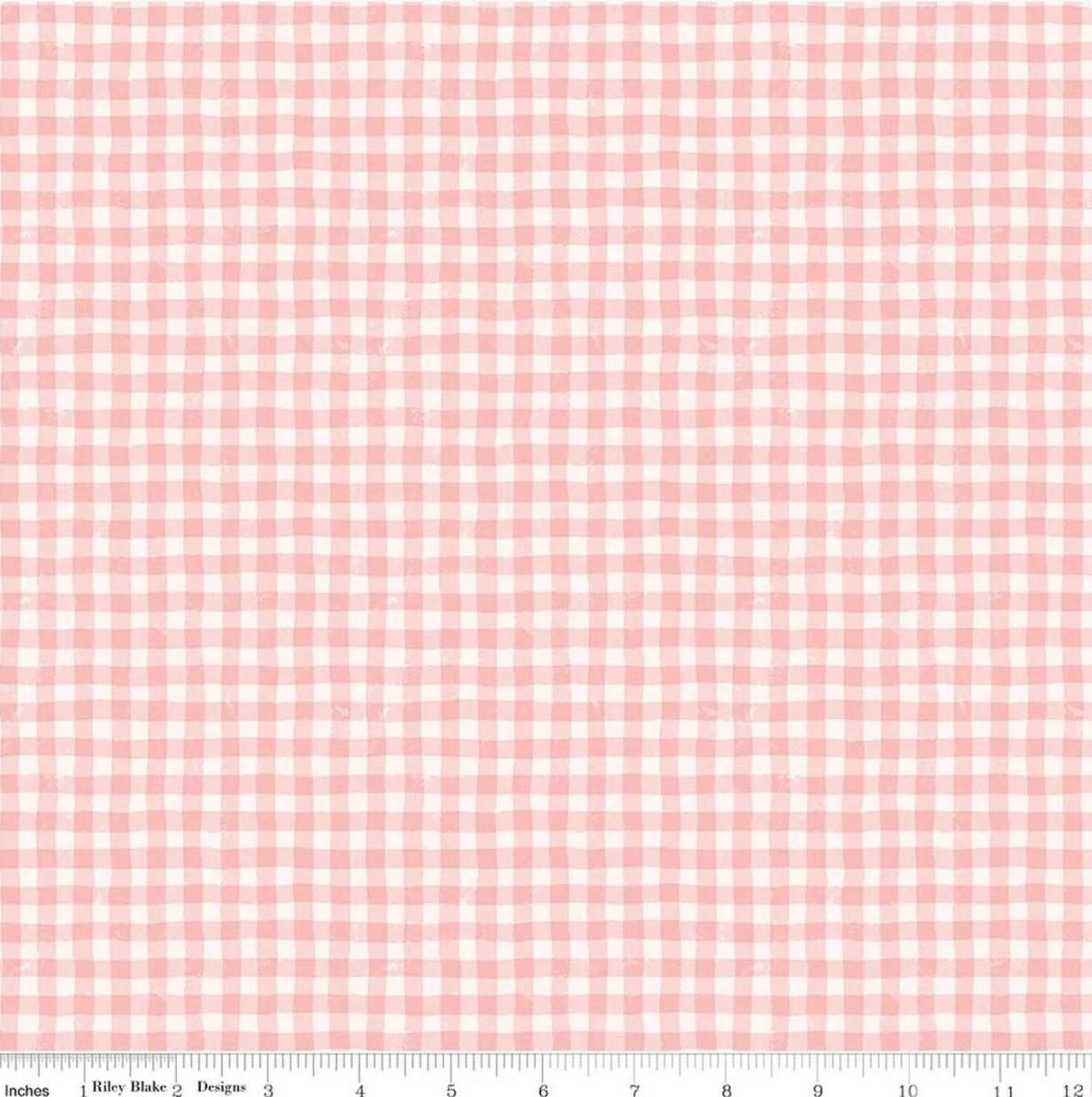 Riley Blake Meadow Moments Summer Wavy Gingham Pink Quilting Cotton Fabric