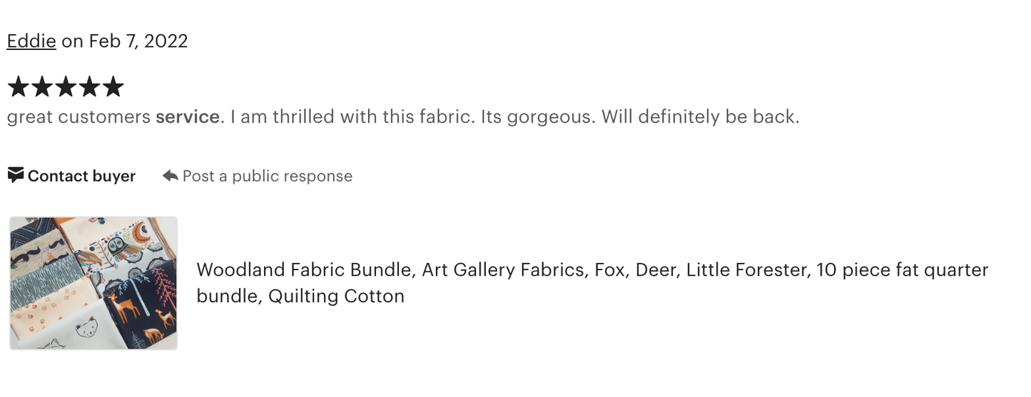 Woodland Fabric Bundle, Art Gallery Fabrics, Fox, Deer, Little Forester, 10 piece fat quarter bundle, Quilting Cotton