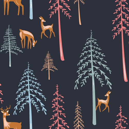 Woodland Fabric Bundle, Art Gallery Fabrics, Fox, Deer, Little Forester, 10 piece fat quarter bundle, Quilting Cotton
