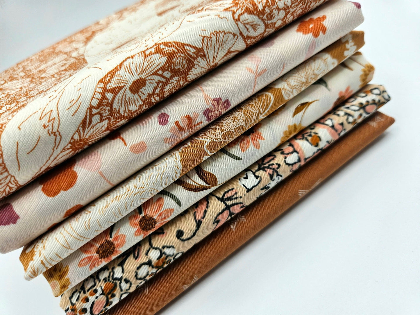 India Ink Paisley Cotton Fabric - 44" Wide - Pink & Parchment Boho Floral