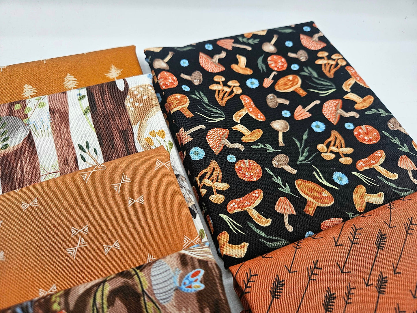 Hand-Curated Woodland Forest Critters & Rust Fat Quarter Bundle