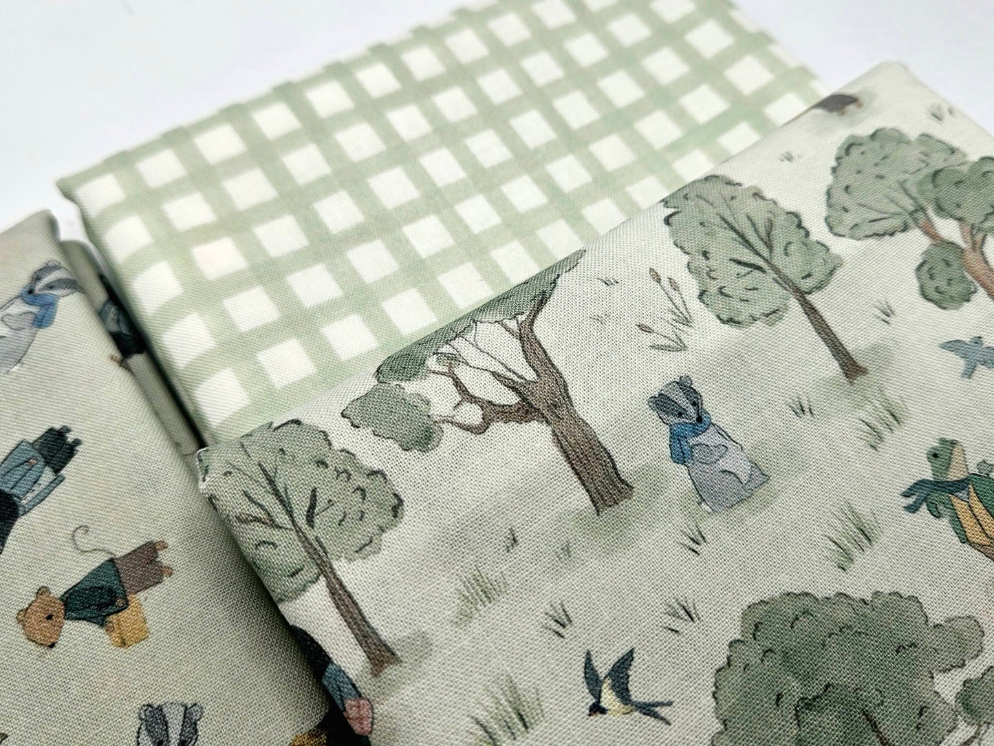 Wind in the Willows Fabric Bundle | Sage Green Cotton