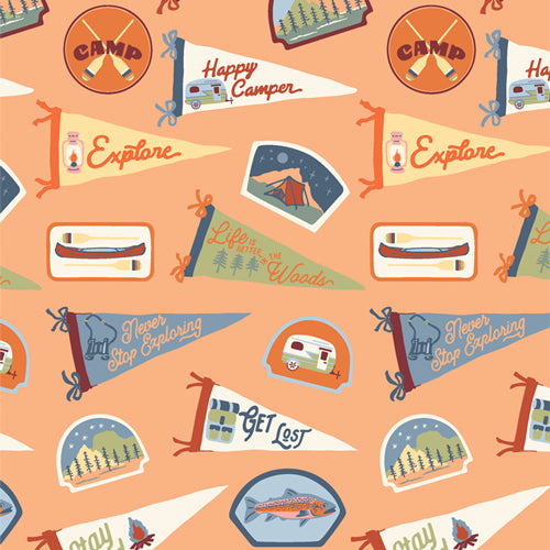 Happy Camper Cotton Fabric Bundle, Quilting Fabrics, Art Gallery Fabrics, 10 pieces