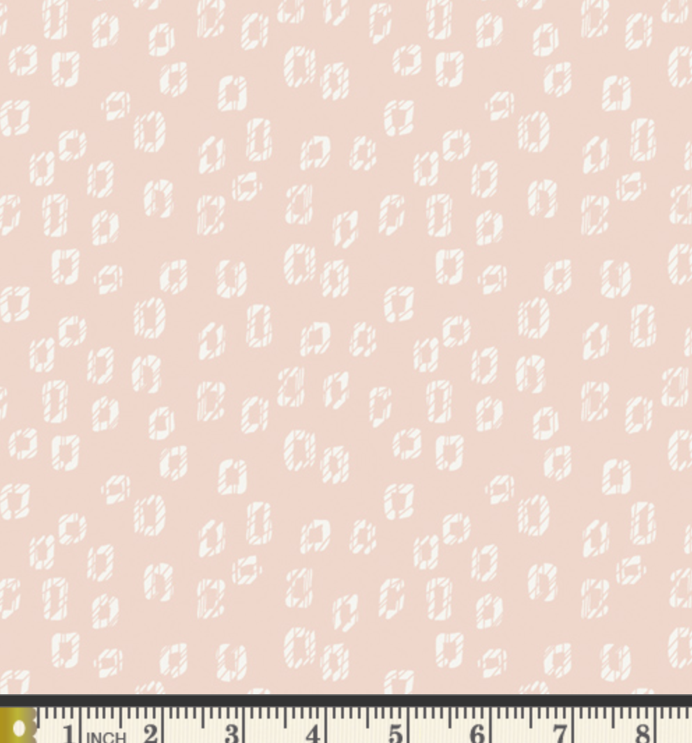 Woodblock Ballerina, Blush Pink, Art Gallery Fabric, Ballerina Fusion, Low Volume, Bonnie Christine, Premium Quilting Cotton, blender Premium Quilting Cotton, blender