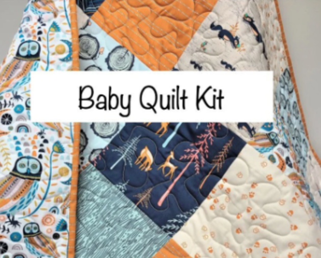 Baby Quilt Kit, Littlest Family Big Celebration, Woodland, DIY quilt kit,  panel quilt, EASY, gift idea, baby shower