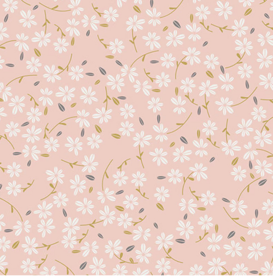 Pink Floral Quilting Cotton, Season Waltz, Little Town Art Gallery Fabric, Premium Quilting Cotton, blender, soft tones