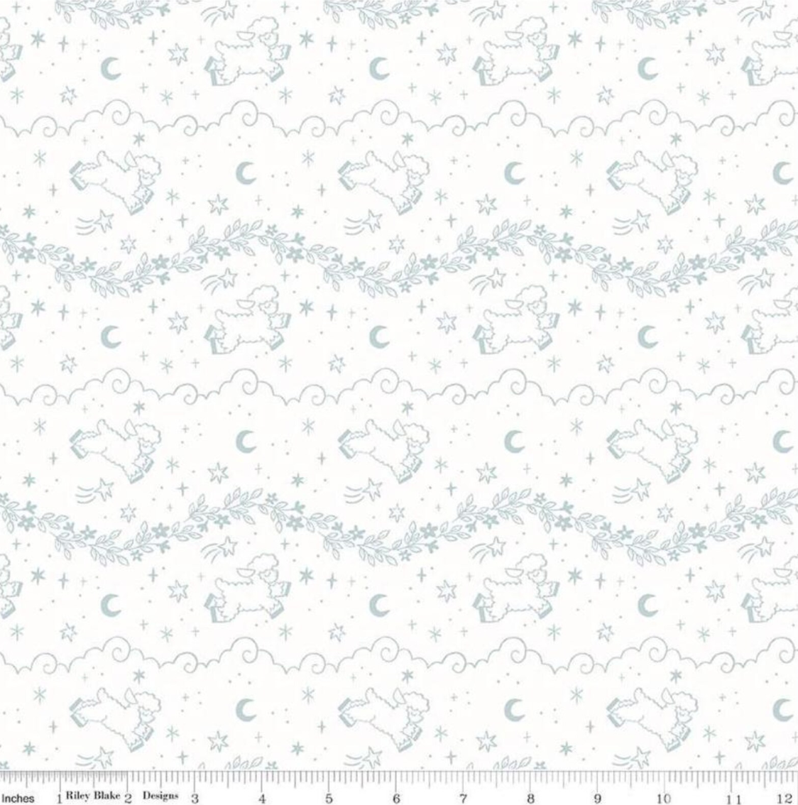 Lamb Baby Quilt Kit, Moon and Stars, DIY Pastel Quilt, Twinkle, Twinkle Little Star