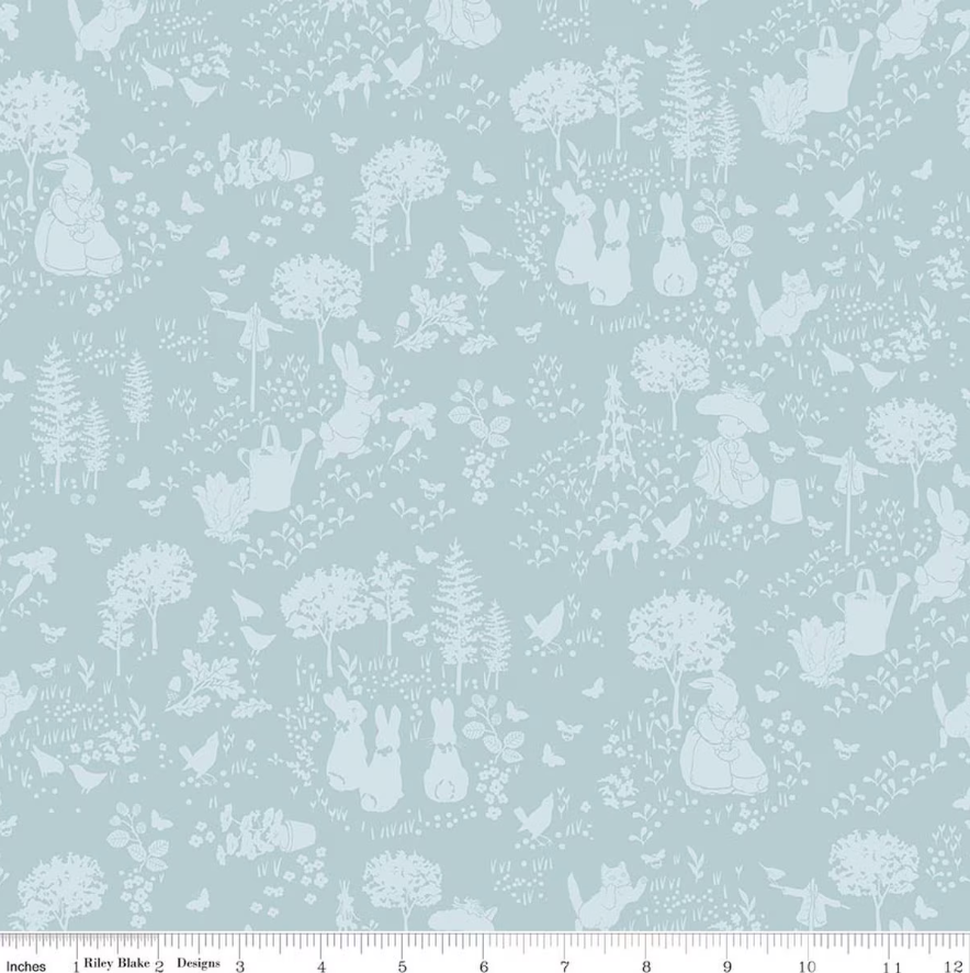 Peter Rabbit & Benjamin Bunny Baby Quilt Kit - Gender Neutral Nursery Decor Fabric
