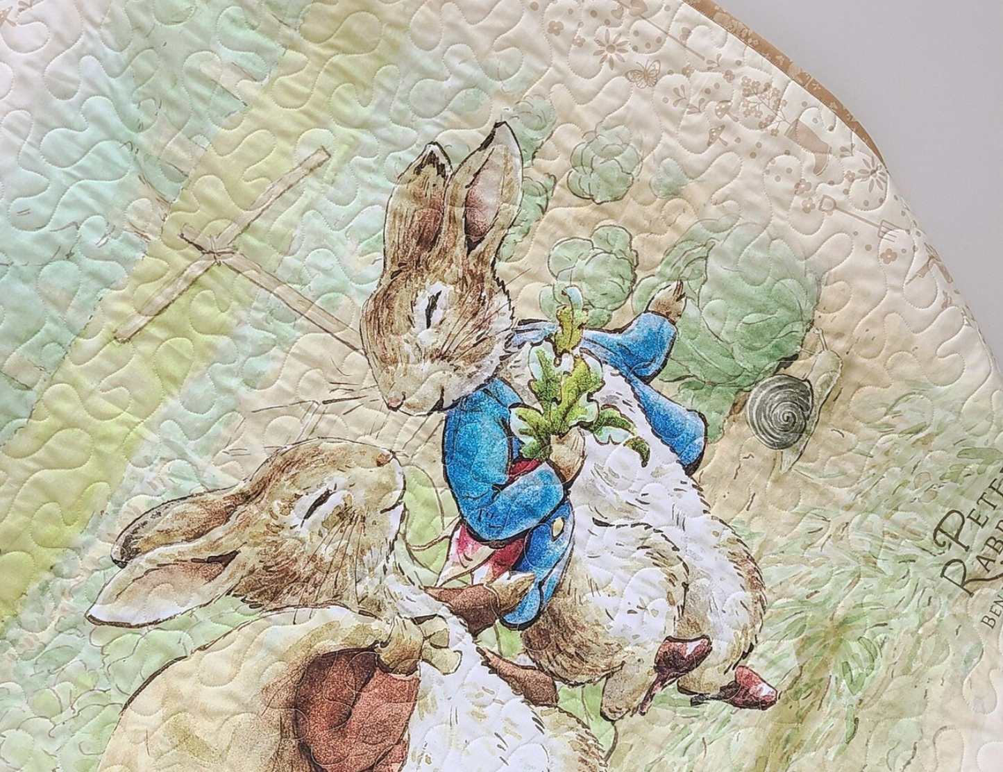 Peter Rabbit & Benjamin Bunny Baby Quilt Kit - Gender Neutral Nursery Decor Fabric