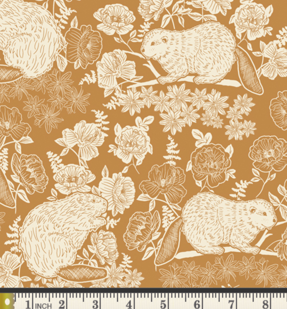 Beaver and Bloom Bramble Fabric | Art Gallery Pima Cotton