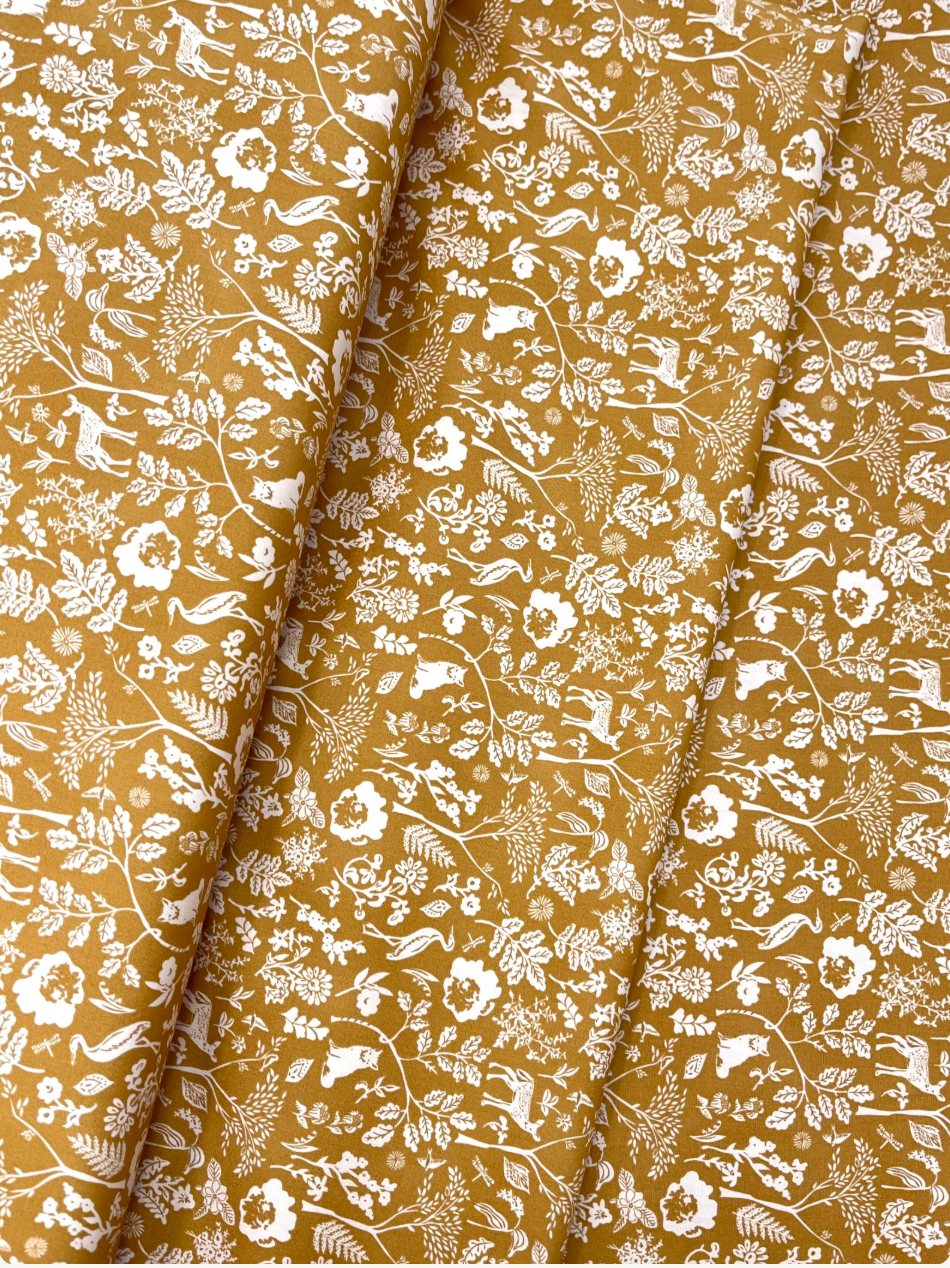 Art Gallery Fabrics Willow Flora and Fauna Treasured Ochre Fabric by the Yard – Sharon Holland