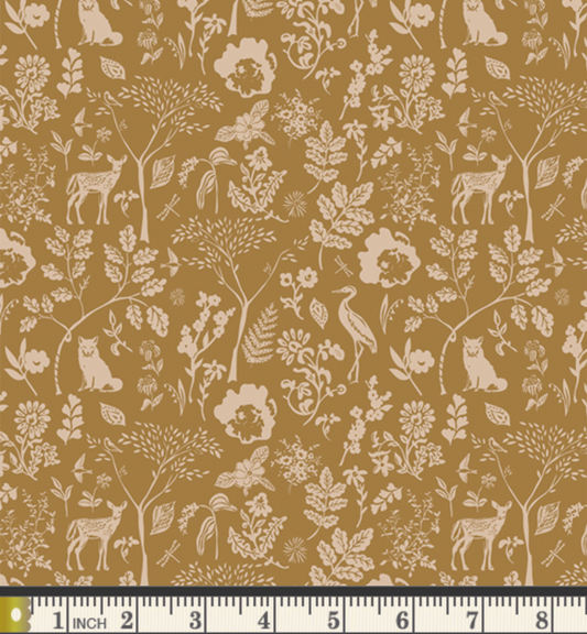Art Gallery Fabrics Willow Flora and Fauna Treasured Ochre Fabric by the Yard – Sharon Holland