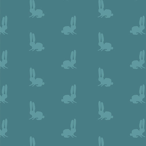 Bunny Rabbit Fabric, Art Gallery Fabric, Hoppin Around, Woodland Themed, Quilting Fabric, By the Yard, Timberline