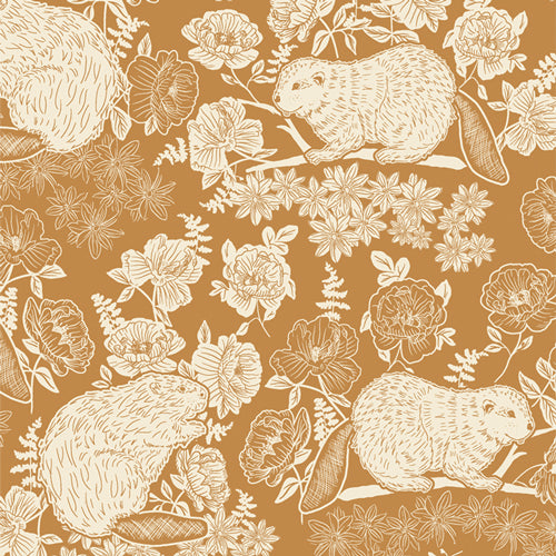 Beaver and Bloom Bramble Fabric | Art Gallery Pima Cotton