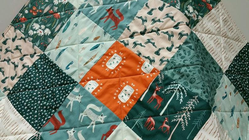 Art Gallery Quilting Fabric, By the Yard, Campfire Sweets, Roasting Marshmallows, Campsite, Baby Quilt Material, Nursery Decor, Summer Night