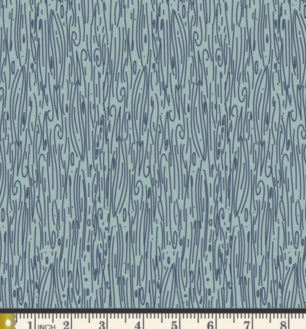 Woodland Fabric, Tree stripes, Blue Art Gallery Fabrics, Wildwood Forester, Little Forester