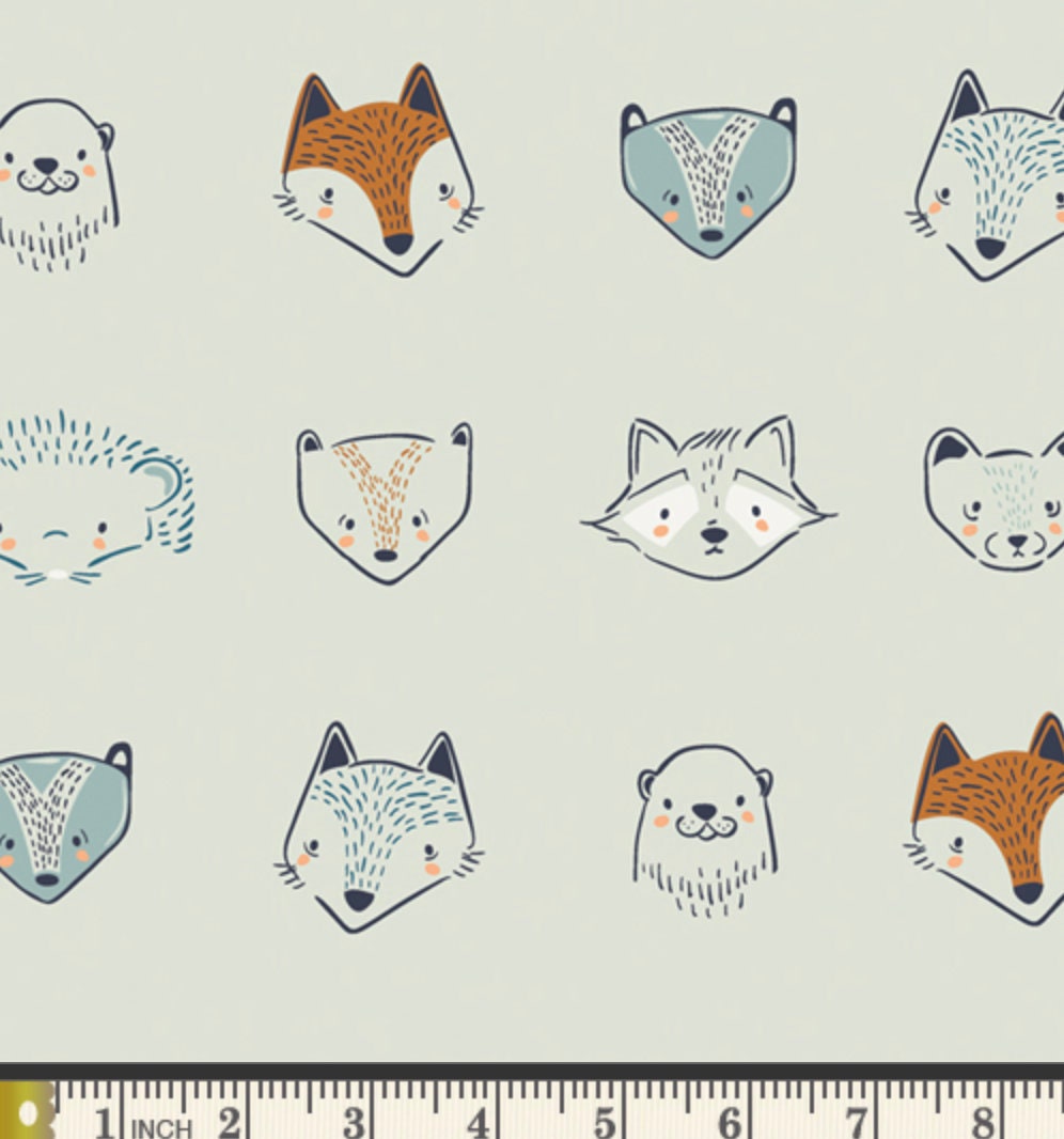 Woodland Fabric, Art Gallery Fabrics, Little Forester, Furries Forester yardage