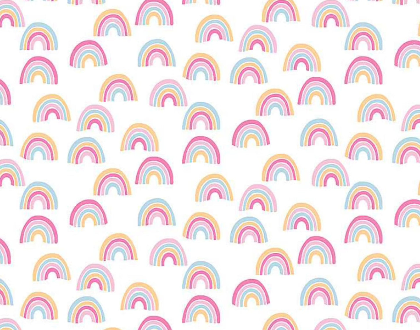 RAINBOW Fabric, Summer of Love, WHITE, Quilting Cotton, Dear Stella, Baby Fabric, cotton, nursery fabric, quilting, by the yard, yardage