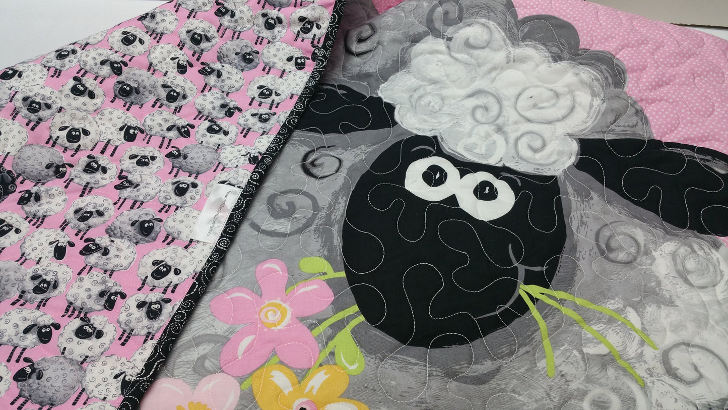 Quilt Kit, Baby Girl, Easy Quilt Project, DIY, Baby Shower Gift, Pink