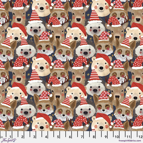 Christmas Squad, Wild Santa, Mia Charro for Free Spirit Fabrics, Novelty Fabric, Quilting Cotton